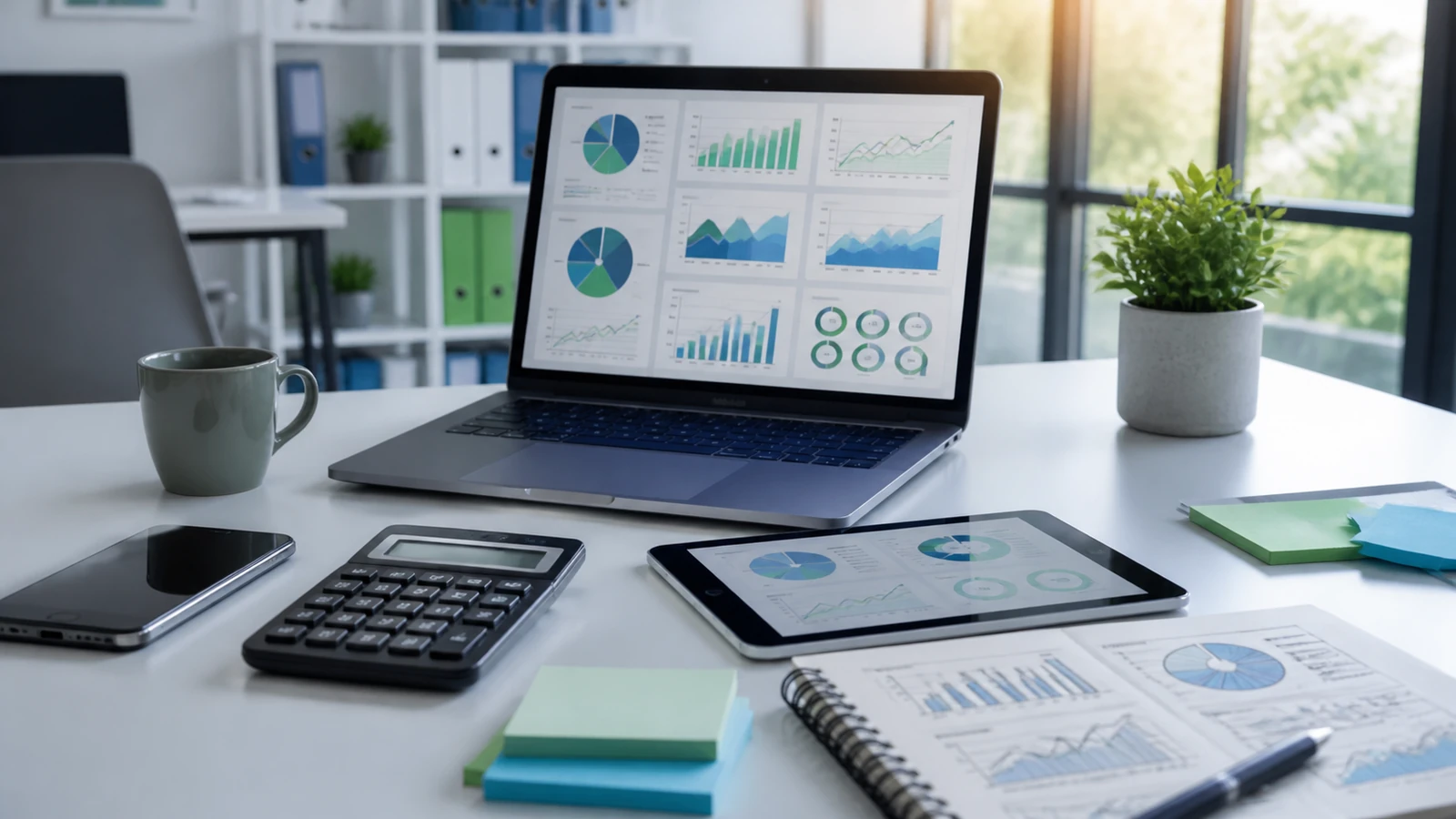 Comment définir un business plan avec un template SmartFinance ? illustré dans une scène éditoriale