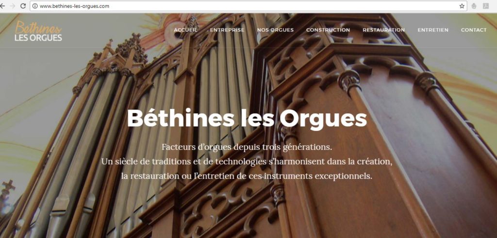 Page accueil du site Bethines les Orgues