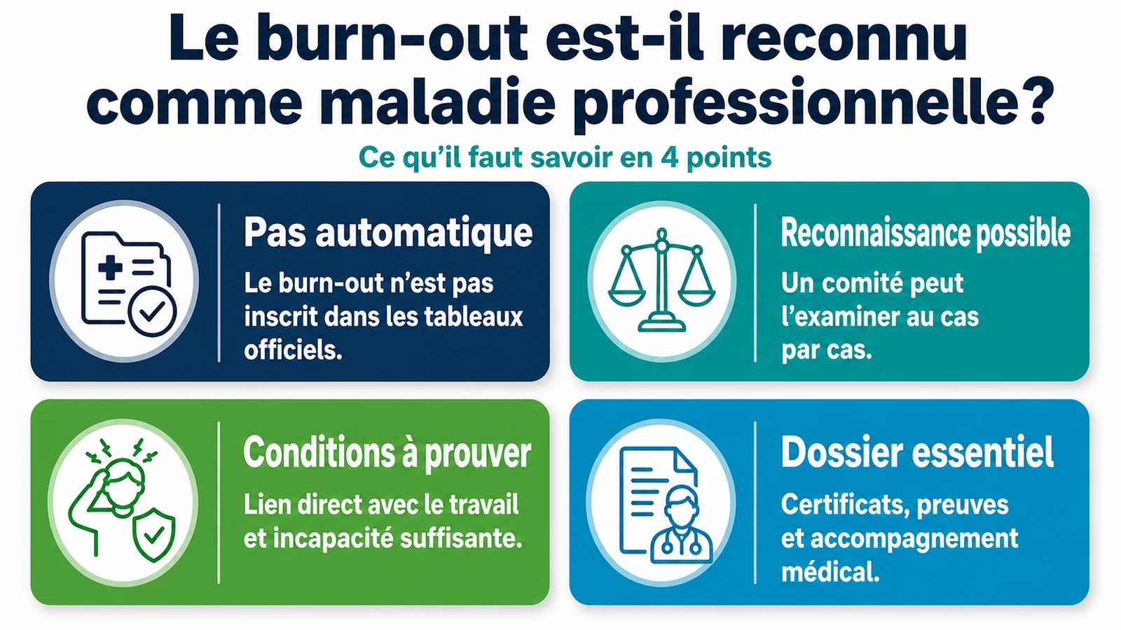 infographie sur Le burn-out est-il reconnu comme maladie professionnelle ?