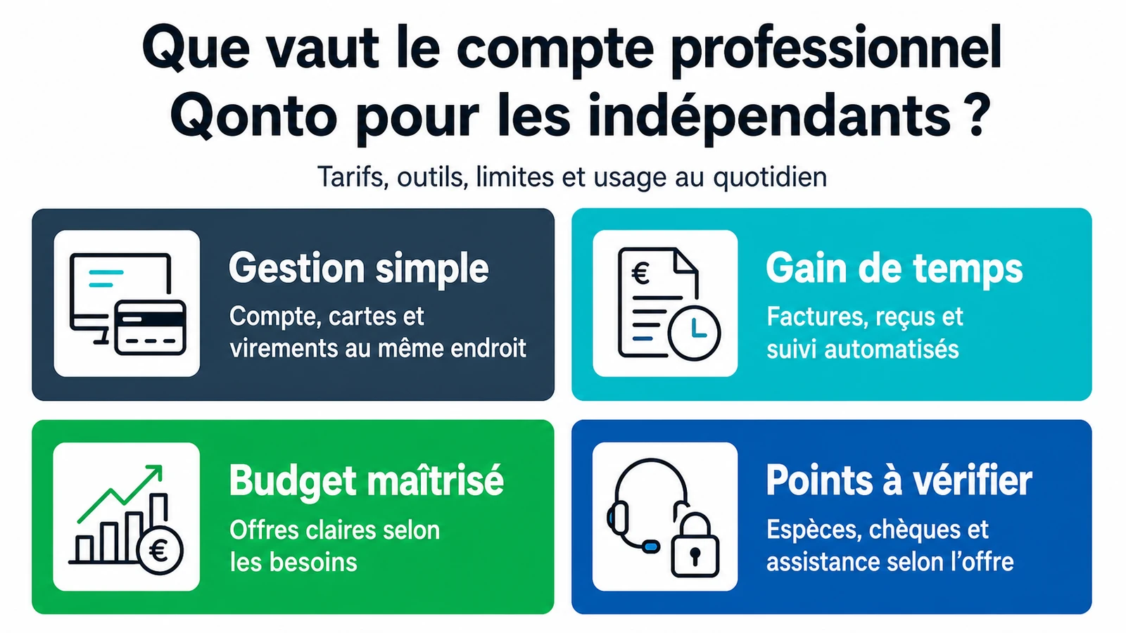 infographie sur Qonto compte pro : que vaut cette banque en ligne pour les indépendants ?
