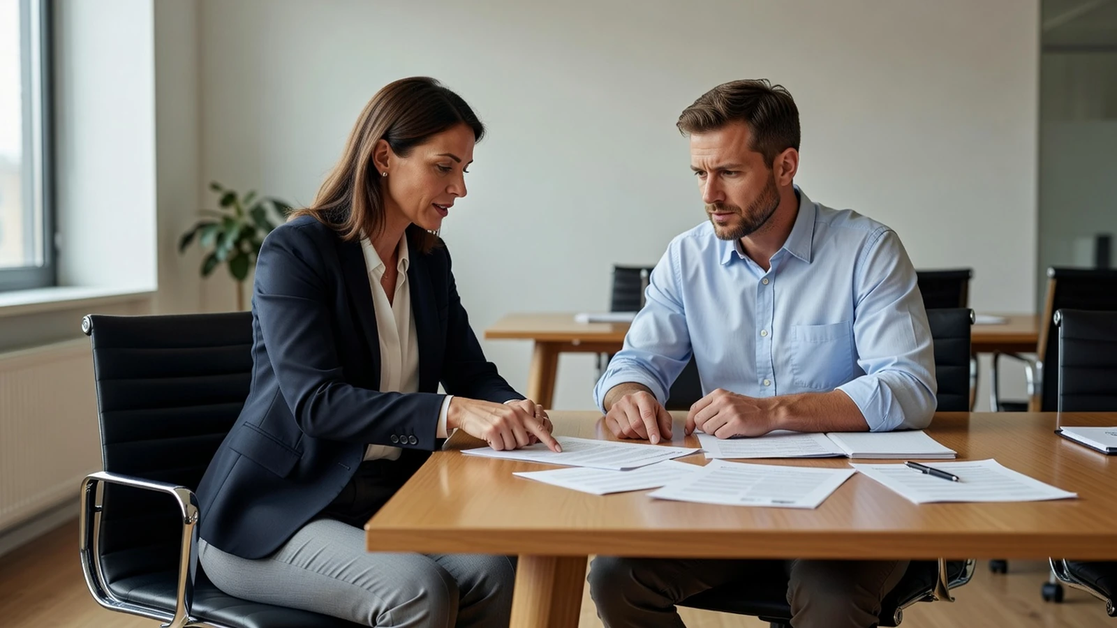 Deux professionnels échangent sur le numéro à fournir pour une démarche administrative précise.
